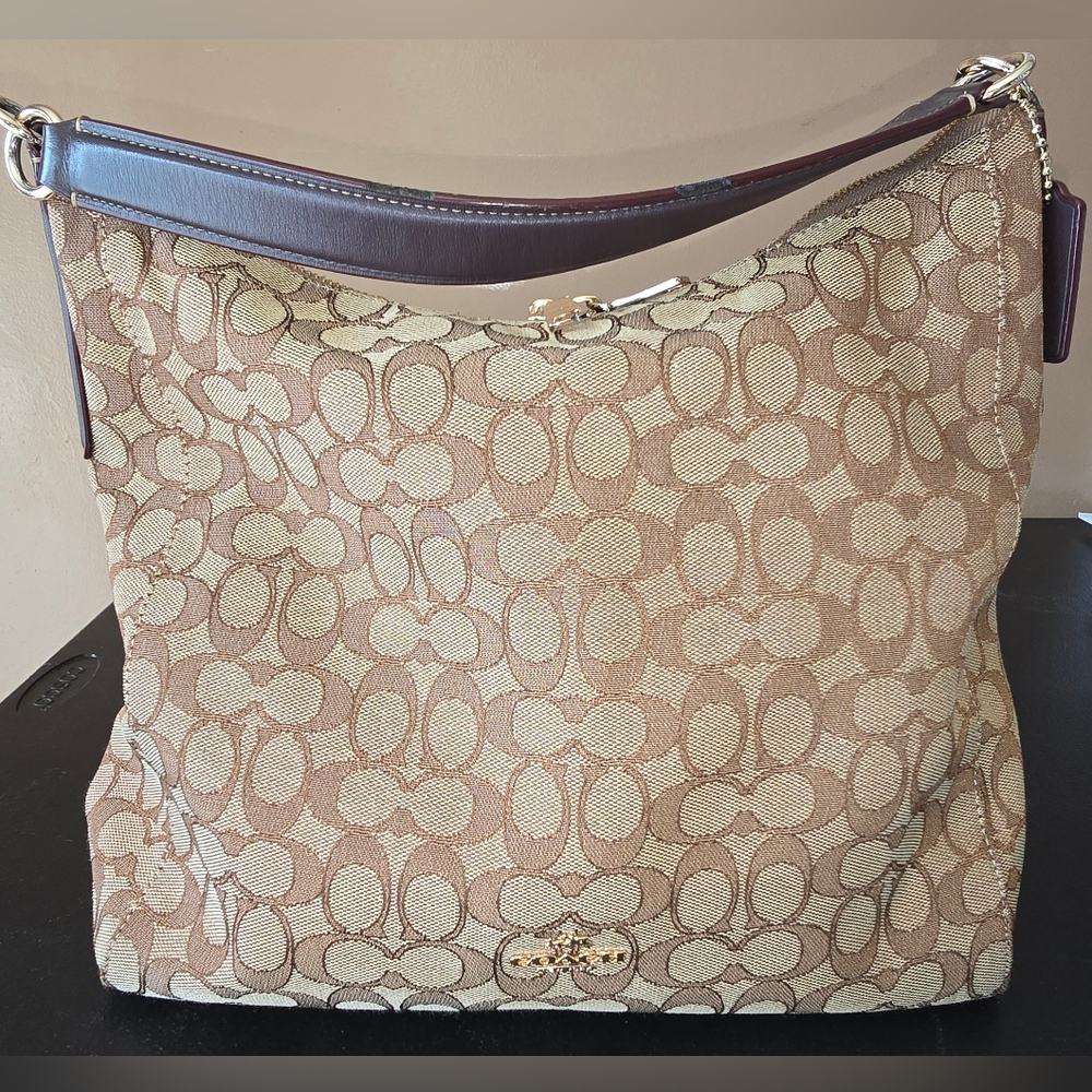 Coach Brown Signature Shoulder Bag